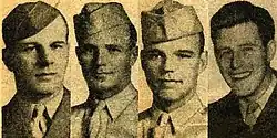 A collage photo of the four Niland brothers