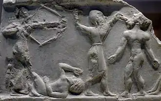 Detail of a victory stele of Akkadian king Rimush