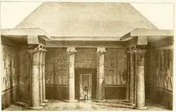 Cross-section of an architectural design