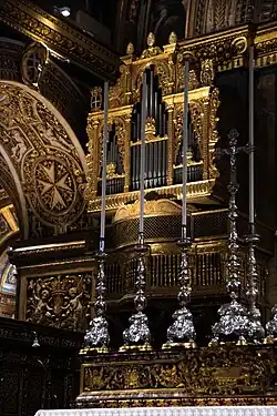 The pipe organ of the co-cathedral
