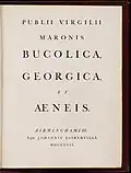 Title page by John Baskerville, 1757