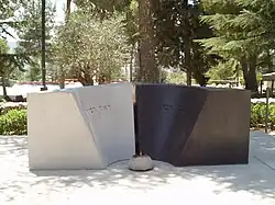 Graves of Yitzhak (right) and Leah Rabin (left) on Mount Herzl