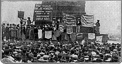 A demonstration in Trafalgar Square
