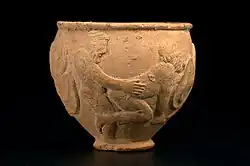 Anal sex between two males. Drinking cup. Greek; archaic period. 550-500 BCE