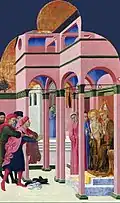 Saint Francis renounces his earthly father.