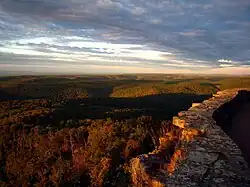 View of the Ozarks from atop White Rock Mountain.