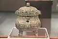 Chinese bronze vessel with a double-sided owl shape — 1