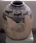 Pottery vessel, 4th millennium BC. The Sialk collection of Tehran's National Museum of Iran.