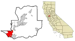 Location in Solano County and the state of California