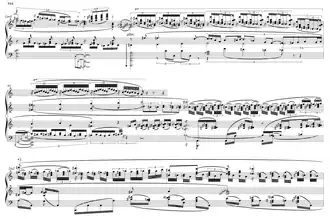 A typeset music score