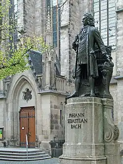 Memorial statue of Bach in Leipzig