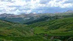 Mountains along the Stony Pass Road.