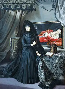 The Dowager Electress of Palatine in mourning (1717)