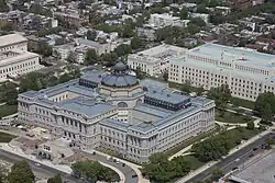 Aerial photograph of the Thomas Jefferson Building by Carol M. Highsmith