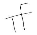 Signature of Toby Fox. It consists of the uppercase letters T and F, with the top of "T" connecting to the middle of "F", tilted counterclockwise.