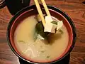 Tofu in miso soup
