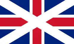 Union Flag used in the Kingdom of Scotland from the early 17th century to 1707