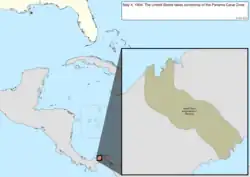 Map of the change to the United States in the Caribbean Sea on May 4, 1904