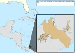 Map of the change to the United States in the Caribbean Sea on April 15, 1931