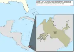 Map of the change to the United States in the Caribbean Sea on October 1, 1979