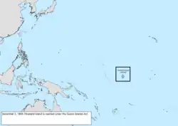 Map of the change to the United States in the Pacific Ocean on December 3, 1858