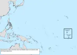 Map of the change to the United States in the Pacific Ocean on December 29, 1859