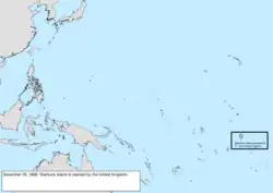 Map of the change to the United States in the Pacific Ocean on December 26, 1866