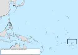 Map of the change to the United States in the Pacific Ocean sometime in 1872