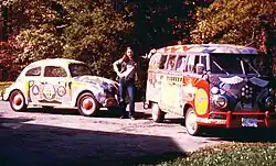 Volkswagens on their way to the festival