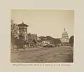 The Washington Depot with the U.S. Capitol in the distance in 1872