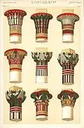 Nine types of capitals, from The Grammar of Ornament