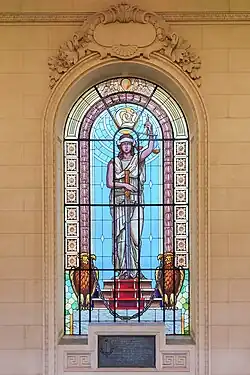 Stained-glass window in the Centro Cultural Banco do Brasil in Belo Horizonte, Brazil