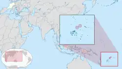 Location of Wallis and Futuna