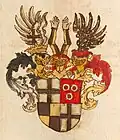 In the 16th century, officers of the order would quarter their family arms with the order's arms.[61]