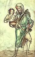 St. Christopher, from the Westminster Psalter, c. 1250
