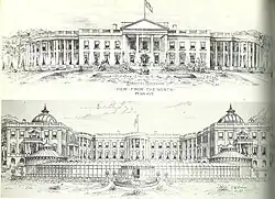 Additions proposed by architect Frederick D. Owen in 1890[146]