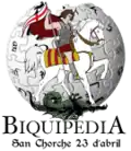 National Day of Aragon at the Aragonese Wikipedia (2009)
