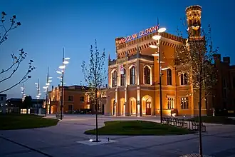 Wrocław Główny railway station is a major railway hub in the region.