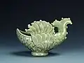 Yaozhou ware sky-blue glazed water dropper in the shape of a flying fish, Five Dynasties period (907–960). Liaoning Provincial Museum.