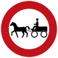 Sign 257-52 Horse-drawn vehicles prohibited