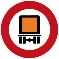Sign 261 Trucks carrying hazardous materials prohibited