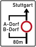 Sign 458 Detour or bypass route layout