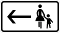 Fußgänger Gehweg gegenüber benutzen Use Sidewalk on left side of roadway
