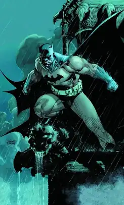 Batman in the rain