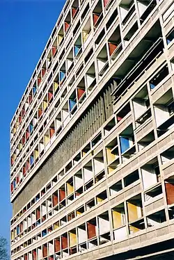 International Style&nbsp;– Unité d'habitation, Marseille, France, by Le Corbusier, 1952[75]