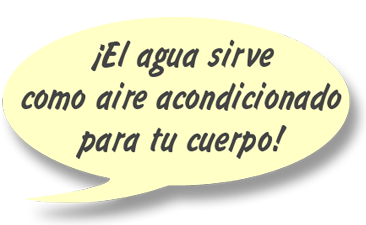 GAYLE: ¡El agua sirve como aire acondicionado para tu cuerpo!